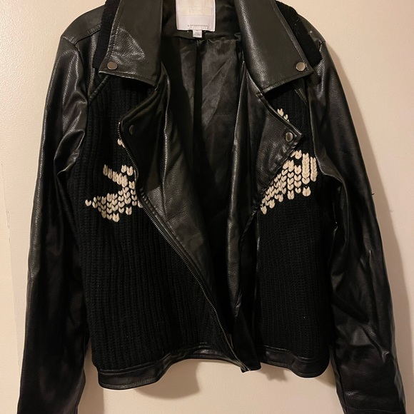 COPY - Anthropologie Embroidered Leather Jacket - Picture 2 of 4